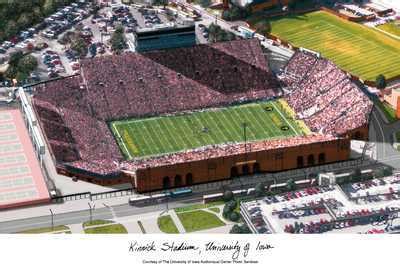 University of Iowa Hawkeyes Football Kinnick Stadium Aerial Photo