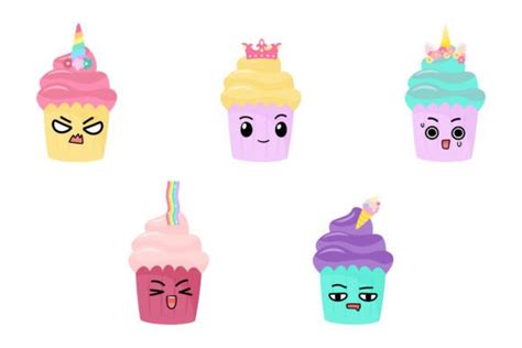 Unicorn Cupcake Designs Graphic by geniusfit · Creative Fabrica