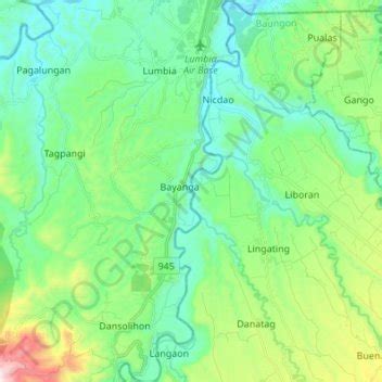 Cagayan River topographic map, elevation, terrain