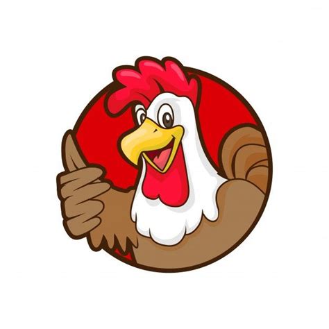 Premium Vector | Rooster cicken thumbs up logo emblem | Chicken logo, Emblem logo, Cute chickens
