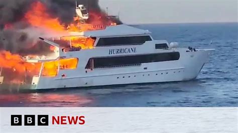 Egypt boat fire: Three British tourists missing – BBC News - YouTube