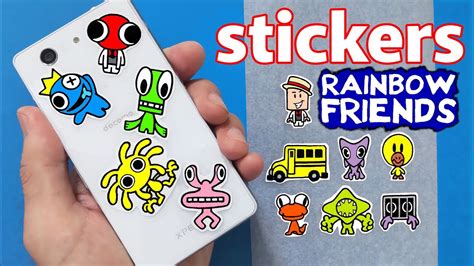 Very Easy！Rainbow Friends Chapter 2 Stickers DIY🌈Funny Paper Craft🌈You can try now - YouTube