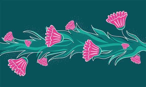 Premium Vector | Background of floral banner with pink flowers