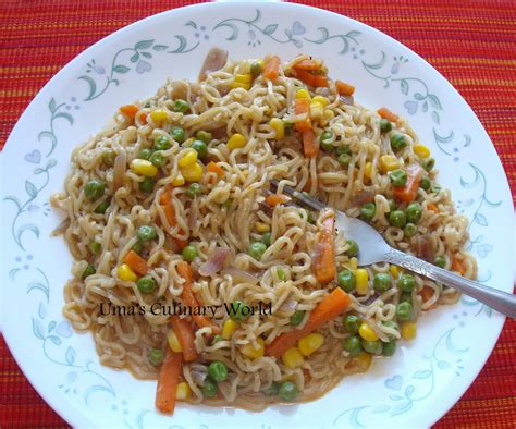 Uma's Culinary World: Noodles with Biryani Masala