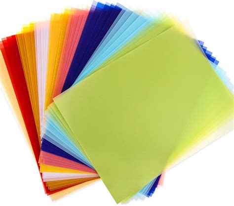 Amazon.com: Colored Vellum Paper 8.5 x 11, Cridoz 9 Colors Transparent Clear Vellum Paper ...