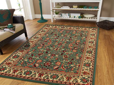 Green Area Rugs5x8 Bedroom Rug 5x8 Persian Rugs For Living Room ...