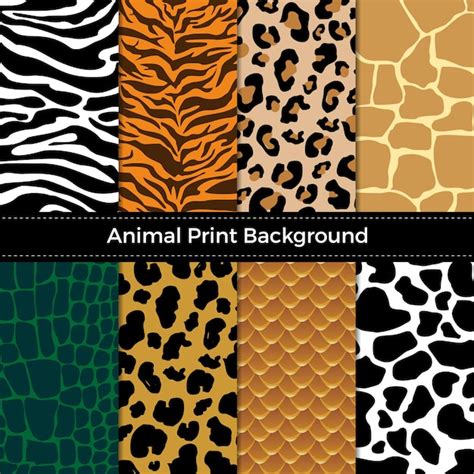 Premium Vector | Animal print scrapbook paper pack