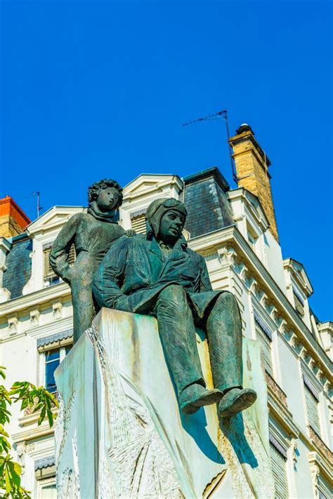 Statue of Antoine De Saint-Exupery in Lyon, France Stock Photo - Image ...