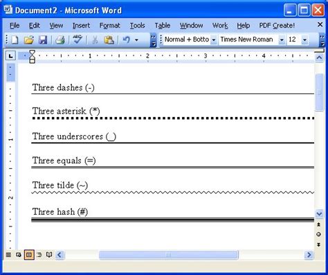 How To Draw A Horizontal Line In Ms Word 2010