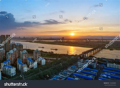 Aerial View Of City Night Stock Photo 144200686 : Shutterstock