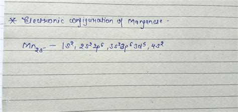 Manganese Orbital Diagram