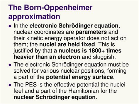 PPT - Lecture 23 Born-Oppenheimer approximation PowerPoint Presentation ...