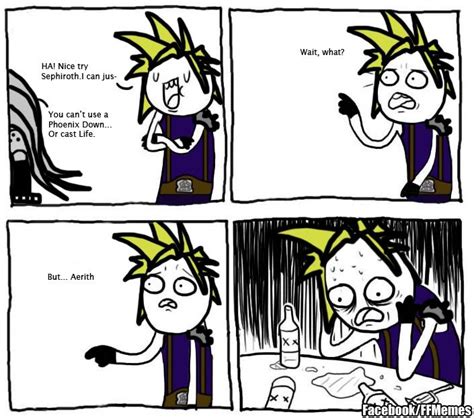 Cloud Strife and Sephiroth. Meme. Final Fantasy VII. | Final fantasy ...