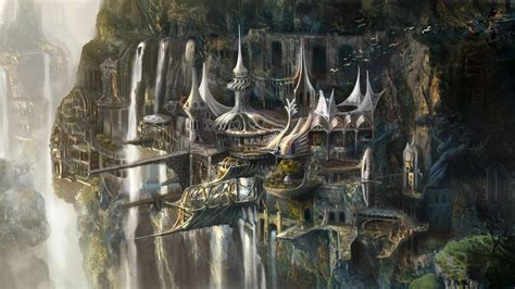 Fantasy City Wallpaper 1080p - Elven Castle Lord Of The Rings (#1904806) - HD Wallpaper ...