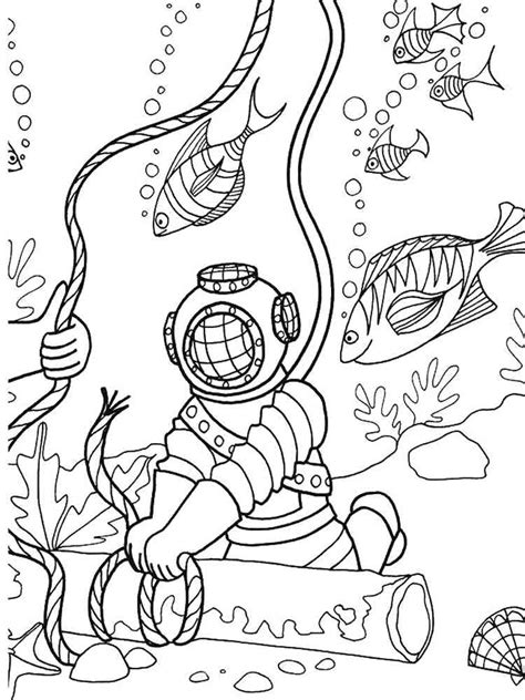 Scuba Diving coloring pages