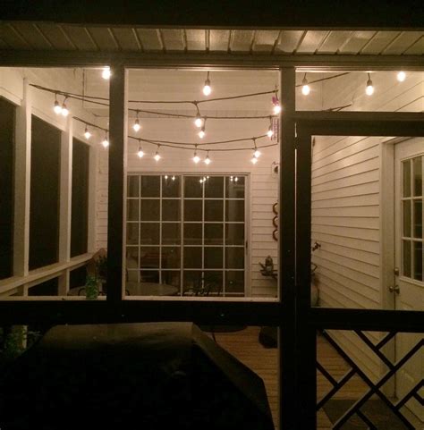 The Easiest Way to Hang String Lights on a Screened Porch • Charleston Crafted