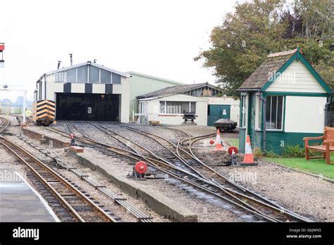 Railway sidings at New Romney Station in Kent, England Stock Photo - Alamy