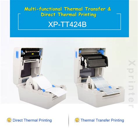 Xprinter XP-TT424B 4 Inch Thermal Transfer Printer Clothing Label Printer - China Thermal ...