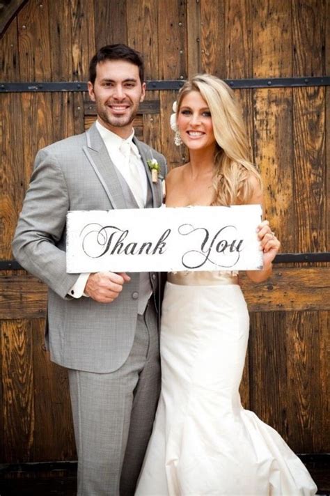 WEDDING Signs THANK YOU Sign Wedding Photo Prop 18x7 Thank You Notes ...