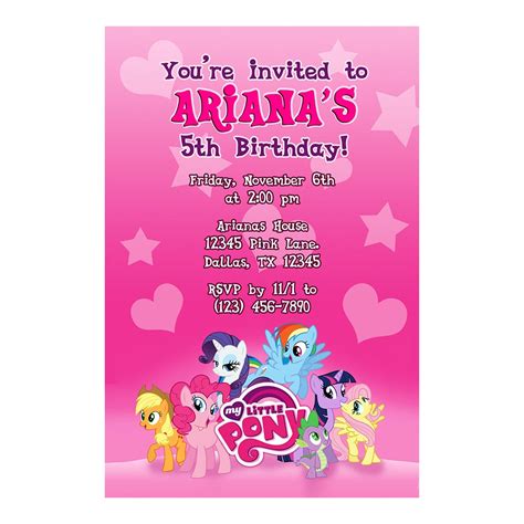 My Little Pony Invitations - #2 - General Prints