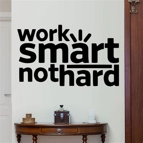 Autocollant mural work smart not hard - noir prix tunisie - Price.tn