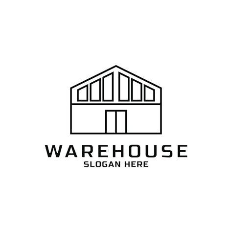 Warehouse logo design line modern 29750266 Vector Art at Vecteezy