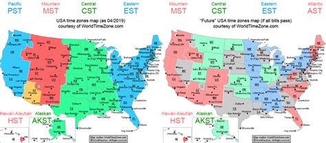 DST News - Reference to the proposed Daylight Saving Time bills by state and future USA time ...