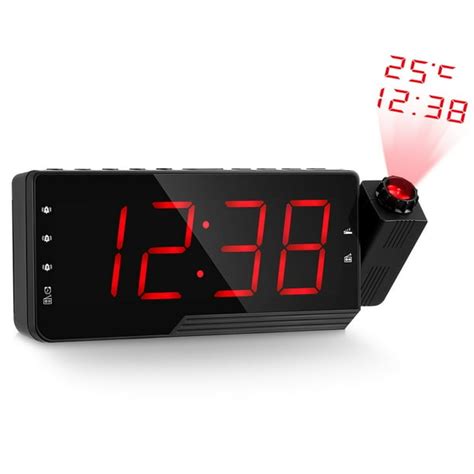 Projection Alarm Clock, LED Digital Projection Alarm Clock for Bedrooms, Ceiling, Kitchen, Desk ...