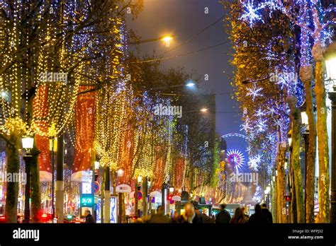 France, Paris, the Champs Elysees at Christmas Stock Photo - Alamy