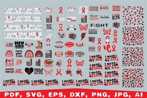 HIV AIDS AWARENESS SVG, Red ribbon svg