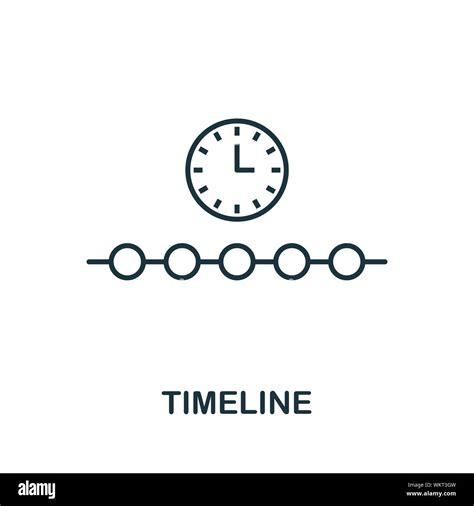 Timeline outline icon. Thin line concept element from fintech ...