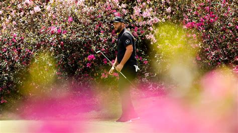Jon Rahm of Spain prepares to putt on the No. 13 green during the second round of the Masters at ...