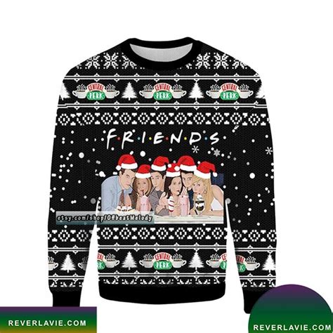 Friends TV Show Santa Characters Christmas Ugly Sweater - REVER LAVIE