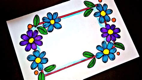 simple and attractive border design for school project || project file decoration idea - YouTube