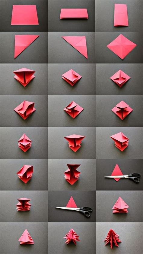 Tutorial Origami albero di Natale | Il blog di Tici | Origami christmas ...