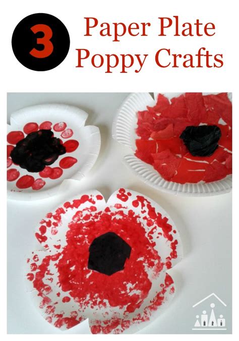 Paper Plate Poppy Crafts for Remembrance Sunday - Crafty Kids at Home