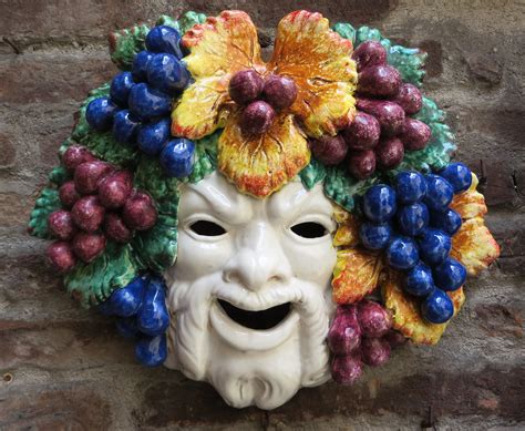 Modern ceramic Bacchus (Dionysus) mask, Gubbio, Umbria, It… | Flickr