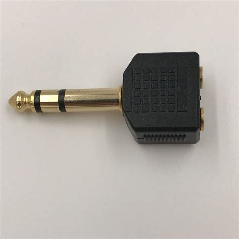 6.5mm to Dual 3.5mm Stereo Adapter 6.5mm Male to 2 3.5mm Female Audio Adapter Headphone ...