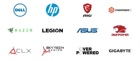 Gaming Laptop Brands Logo