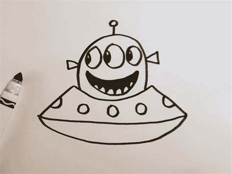 👽 How to Draw a Cute Alien UFO | Easy, Easy Drawing for Kids