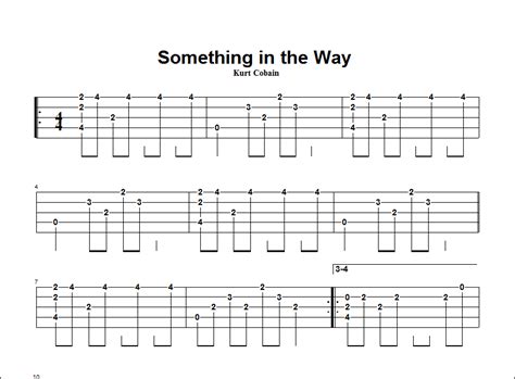 Devon's Banjo Homeplace: Tablature for 'Something in the Way'