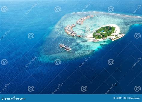 Atolls and Islands in Maldives from Aerial View Stock Photo - Image of ...