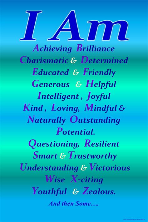 Positive Affirmations Posters I AM Affirmations Alphabet - Etsy