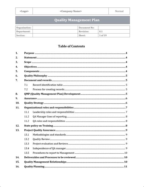 ISO 9001:QMS Quality Management Plan Template – ISO Templates and Documents Download