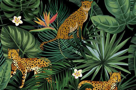 Parure de lit polycoton jungle 240 x 200 220 cm - Parure de lit double motif jungle | VavaBid ...