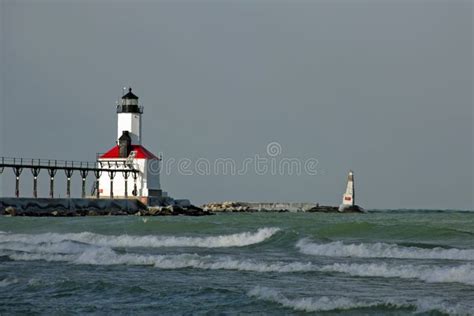 Michigan City Lighthouse stock photo. Image of blue, indiana - 48498778