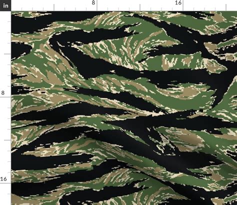 Digital Tiger Stripe Camo Fabric | Spoonflower