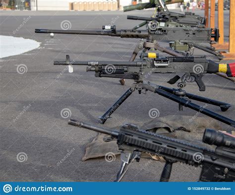 Infantry Weapons at a US Marines Facilty in California Editorial ...