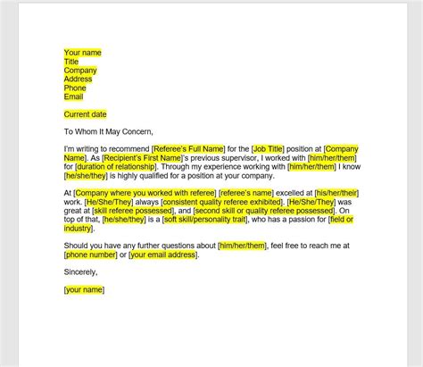 Reference Letter Template, Employee Reference Letter, Reference ...