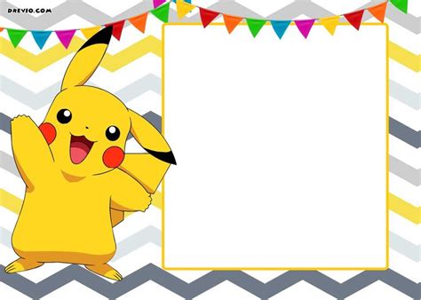 FREE Printable Pokemon Invitation Templates | Pokemon birthday invites ...